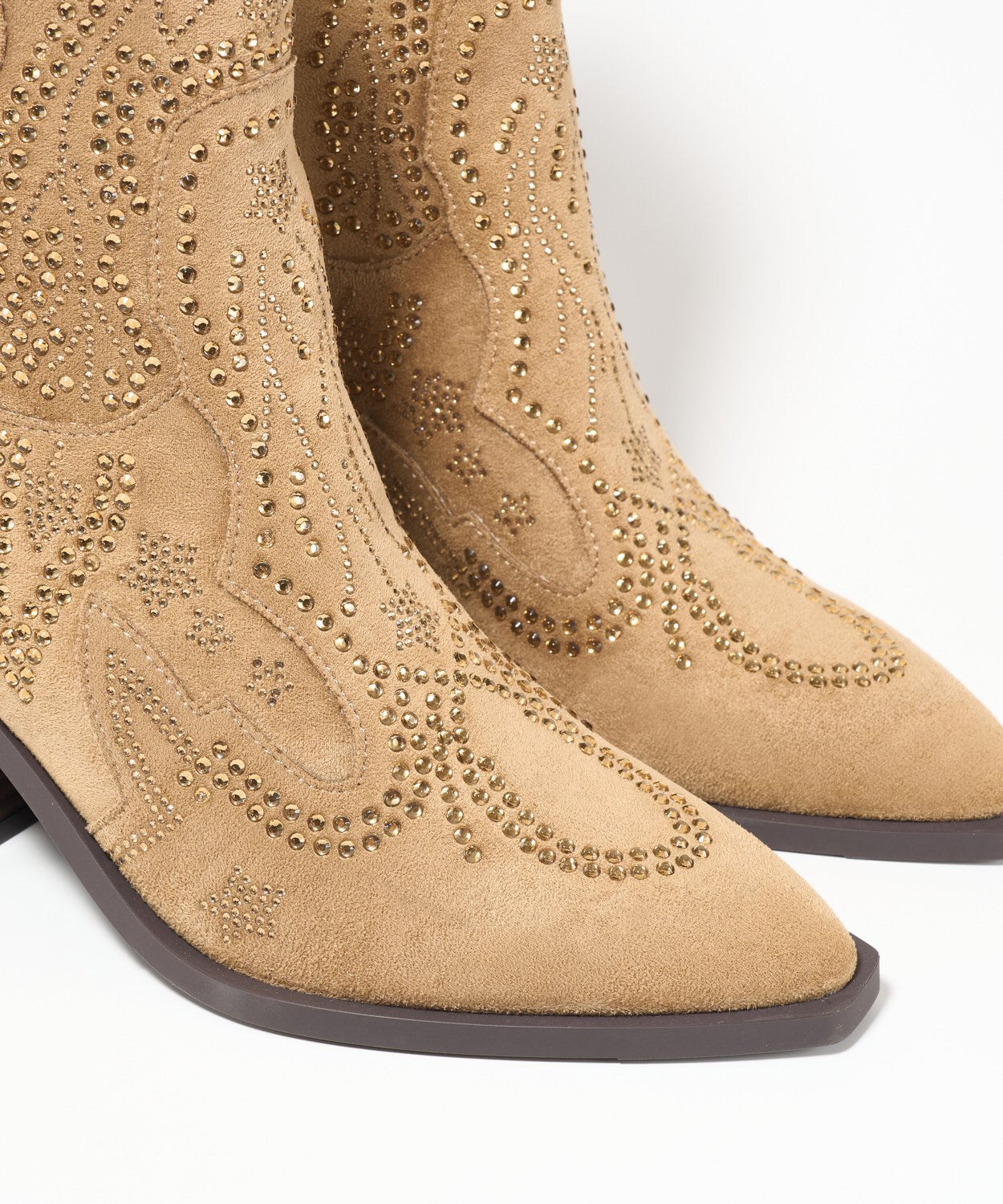 Botines cowboy tacón strass image number null